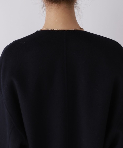 BABYLONE(バビロン)の「リバーロングコート(ノーカラーコート・レディース・ネイビー/ブラウン系その他・フリー)」の15枚目の写真