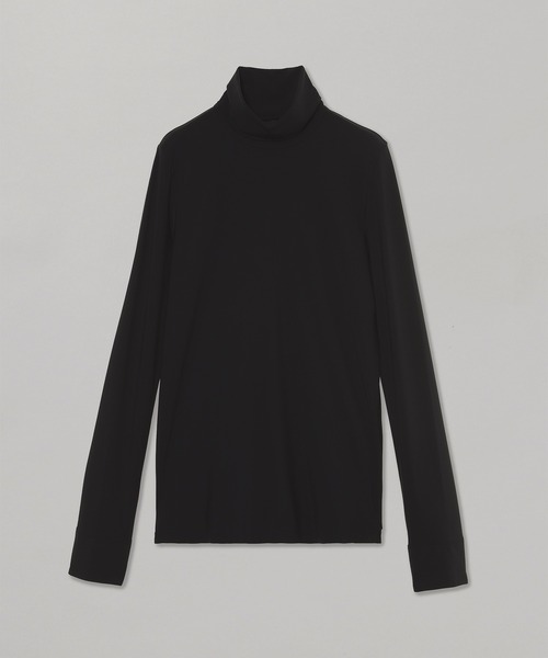 rito structure(リトストラクチャー)の「rito structure HIGH NECK TOP WITH CUFFS 077R22W030B(Tシャツ/カットソー・レディース・ホワイト/ブラック・2)」の2枚目の写真