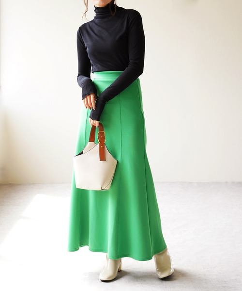 IAMUSE（アイアミューズ）の「【IAMUSE】シアーフライスシームレスタートルプルオーバー S0726（その他トップス・レディース・ブラック/グレイッシュベージュ/オフホワイト/ライトグレー・FREE）」の12枚目の写真