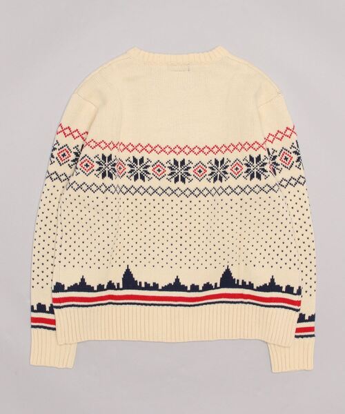 LFYT（エルエフワイティー）の「LFYT ラファイエット [Lafayette] - シティ スケープ セーター ニット [CITY SCAPE SWEATER] LA220402（ニット/セーター・メンズ・グリーン/ナチュラル/ネイビー・MEDIUM/LARGE/XX-LARGE/X-LARGE）」の6枚目の写真