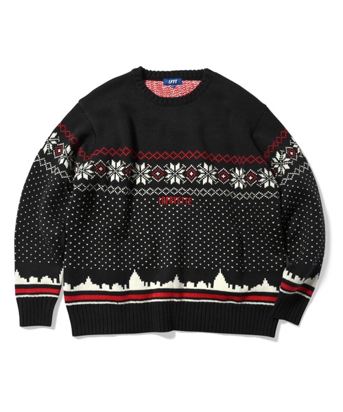 LFYT（エルエフワイティー）の「LFYT ラファイエット [Lafayette] - シティ スケープ セーター ニット [CITY SCAPE SWEATER] LA220402（ニット/セーター・メンズ・グリーン/ナチュラル/ネイビー・MEDIUM/LARGE/XX-LARGE/X-LARGE）」の3枚目の写真