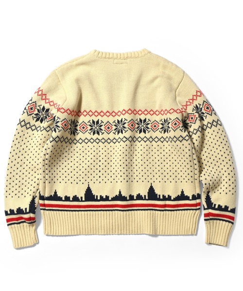 LFYT（エルエフワイティー）の「LFYT ラファイエット [Lafayette] - シティ スケープ セーター ニット [CITY SCAPE SWEATER] LA220402（ニット/セーター・メンズ・グリーン/ナチュラル/ネイビー・MEDIUM/LARGE/XX-LARGE/X-LARGE）」の10枚目の写真