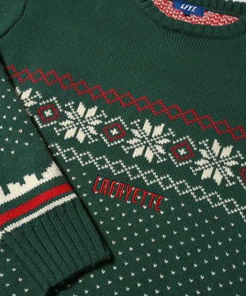 LFYT（エルエフワイティー）の「LFYT ラファイエット [Lafayette] - シティ スケープ セーター ニット [CITY SCAPE SWEATER] LA220402（ニット/セーター・メンズ・グリーン/ナチュラル/ネイビー・MEDIUM/LARGE/XX-LARGE/X-LARGE）」の17枚目の写真