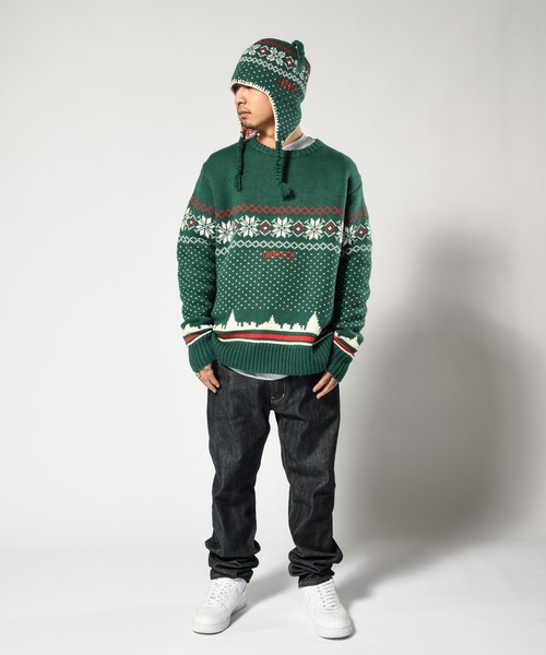 LFYT（エルエフワイティー）の「LFYT ラファイエット [Lafayette] - シティ スケープ セーター ニット [CITY SCAPE SWEATER] LA220402（ニット/セーター・メンズ・グリーン/ナチュラル/ネイビー・MEDIUM/LARGE/XX-LARGE/X-LARGE）」の19枚目の写真