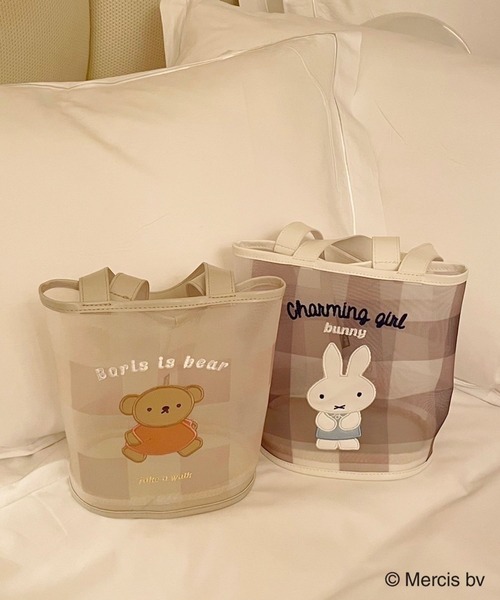 Heather(ヘザー)の「ミッフィー/miffy/メッシュバケツBAG 156885(トートバッグ・レディース・ホワイト系その他/ベージュ系その他・ONE SIZE)」の9枚目の写真