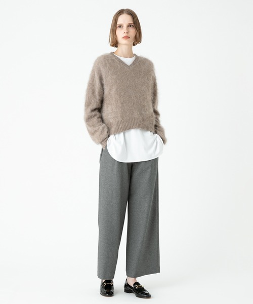 allureville（アルアバイル）の「ベーシックラウンドヘムロングスリーブT（Tシャツ/カットソー・レディース・ホワイト・1/2）」の2枚目の写真