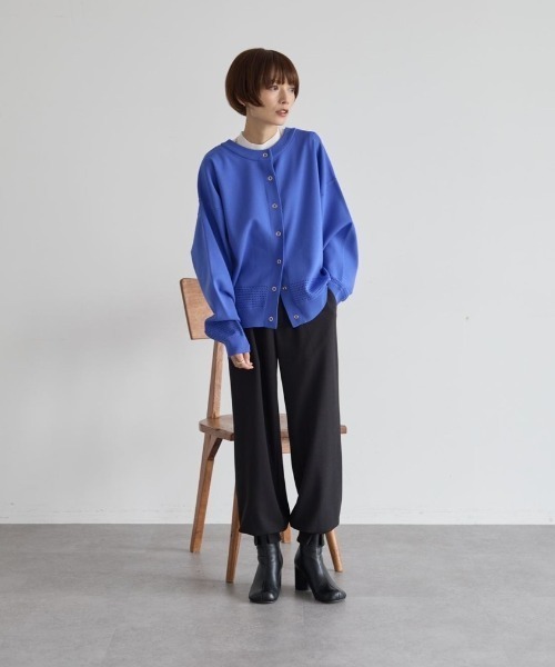 rem closet(レムクローゼット)の「前後2wayウォッシャブルエアリーニット(ニット/セーター・レディース・クリーム/ブラック/ロイヤルブルー・FREE)」の1枚目の写真