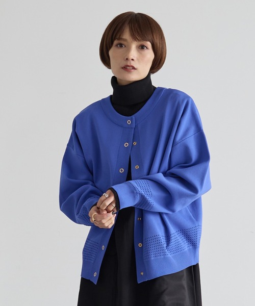 rem closet(レムクローゼット)の「前後2wayウォッシャブルエアリーニット(ニット/セーター・レディース・クリーム/ブラック/ロイヤルブルー・FREE)」の22枚目の写真