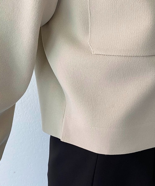 CAPRICIEUX LE'MAGE（カプリシューレマージュ）の「ニットブルゾン（ブルゾン・レディース・カーキ/ホワイト系その他・FREE）」の17枚目の写真