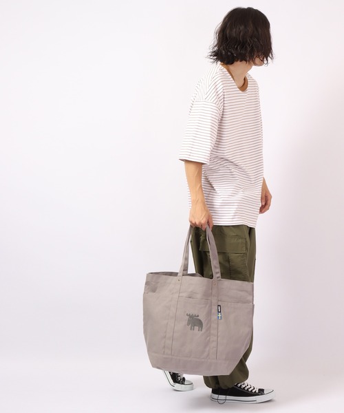 moz(モズ)の「moz キャンバストート LL(トートバッグ・レディース・ブラック/グレー/ナチュラル/ブルー・LL)」の6枚目の写真