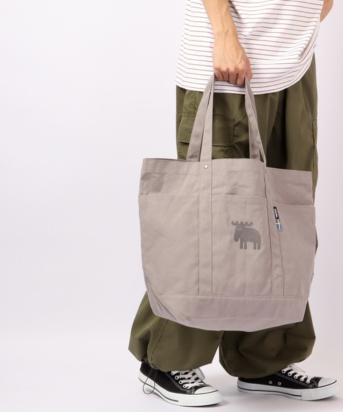 moz(モズ)の「moz キャンバストート LL(トートバッグ・レディース・ブラック/グレー/ナチュラル/ブルー・LL)」の5枚目の写真
