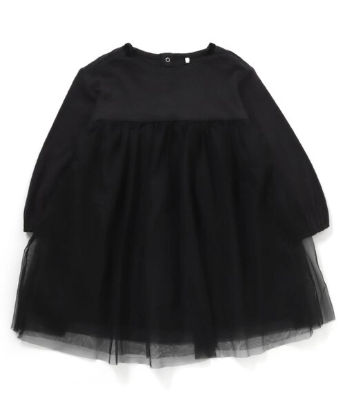 Seraph（セラフ）の「チュールワンピース（ワンピース・キッズ・ブラック/ベージュ/ブラウン・90/100/110/120/80/130/95/140）」の2枚目の写真