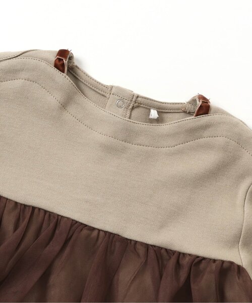 Seraph（セラフ）の「チュールワンピース（ワンピース・キッズ・ブラック/ベージュ/ブラウン・90/100/110/120/80/130/95/140）」の12枚目の写真