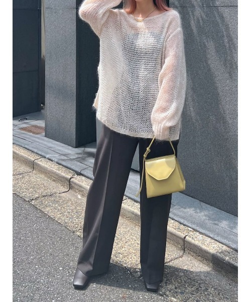 RIVE DROITE（リヴドロワ）の「WEB限定/透かし編みニット（ニット/セーター・レディース・ミント/バイオレット/ブラック/アイボリー・FREE）」の11枚目の写真