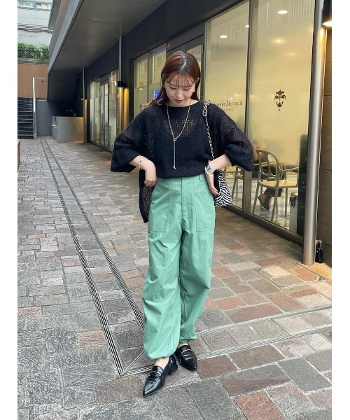 RIVE DROITE（リヴドロワ）の「WEB限定/透かし編みニット（ニット/セーター・レディース・ミント/バイオレット/ブラック/アイボリー・FREE）」の12枚目の写真