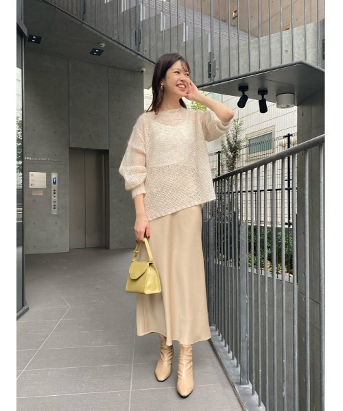 RIVE DROITE（リヴドロワ）の「WEB限定/透かし編みニット（ニット/セーター・レディース・ミント/バイオレット/ブラック/アイボリー・FREE）」の14枚目の写真