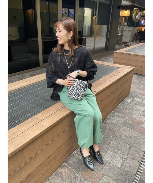 RIVE DROITE（リヴドロワ）の「WEB限定/透かし編みニット（ニット/セーター・レディース・ミント/バイオレット/ブラック/アイボリー・FREE）」の15枚目の写真