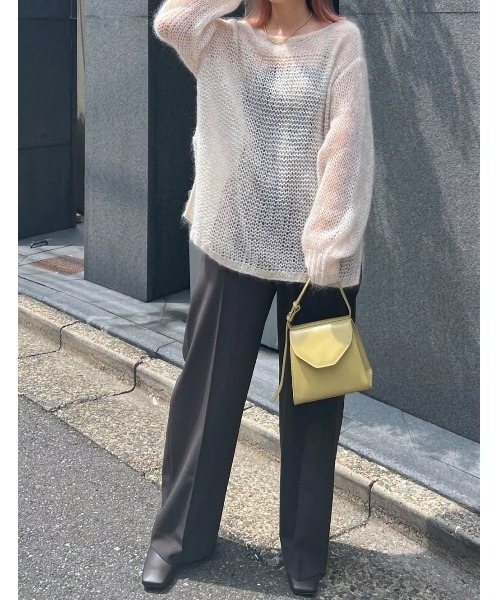 RIVE DROITE（リヴドロワ）の「WEB限定/透かし編みニット（ニット/セーター・レディース・ミント/バイオレット/ブラック/アイボリー・FREE）」の22枚目の写真