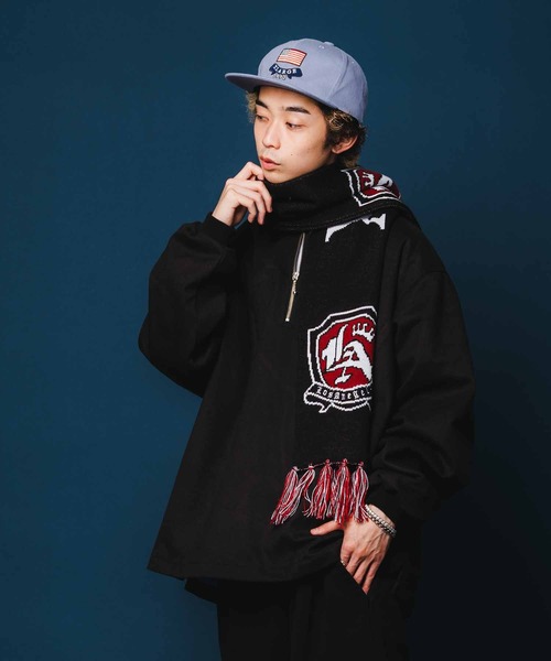 XLARGE(エクストララージ)の「JACQUARD LOGO SCARF(マフラー・メンズ・ブラック・ONE SIZE)」の6枚目の写真