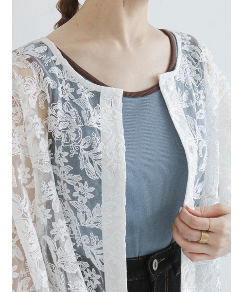 ehka sopo(エヘカソポ)の「前後着レースブラウス(シャツ/ブラウス・レディース・ブラック/ブラウン/オフホワイト/キナリ・フリ-)」の9枚目の写真