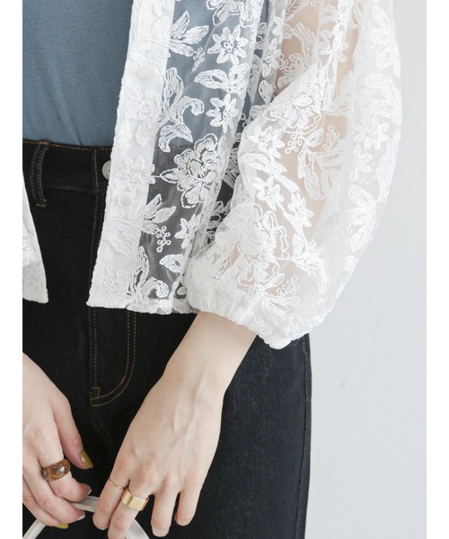 ehka sopo(エヘカソポ)の「前後着レースブラウス(シャツ/ブラウス・レディース・ブラック/ブラウン/オフホワイト/キナリ・フリ-)」の10枚目の写真