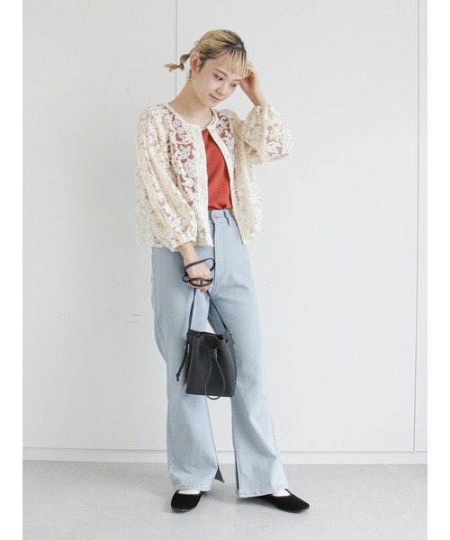 ehka sopo(エヘカソポ)の「前後着レースブラウス(シャツ/ブラウス・レディース・ブラック/ブラウン/オフホワイト/キナリ・フリ-)」の13枚目の写真