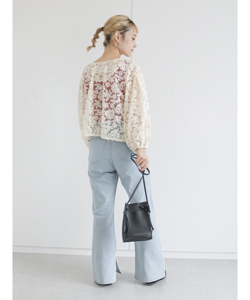 ehka sopo(エヘカソポ)の「前後着レースブラウス(シャツ/ブラウス・レディース・ブラック/ブラウン/オフホワイト/キナリ・フリ-)」の14枚目の写真