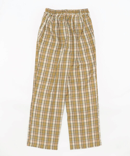 HONEYSUCKLE ROSE(ハニーサックルローズ)の「【HONEYSUCKLE ROSE】チェックイージートラウザーパンツ(スラックス・レディース・ダークブラウン/ベージュ/オリーブ・M/L)」の4枚目の写真