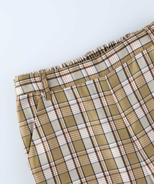 HONEYSUCKLE ROSE(ハニーサックルローズ)の「【HONEYSUCKLE ROSE】チェックイージートラウザーパンツ(スラックス・レディース・ダークブラウン/ベージュ/オリーブ・M/L)」の7枚目の写真