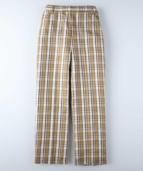HONEYSUCKLE ROSE(ハニーサックルローズ)の「【HONEYSUCKLE ROSE】チェックイージートラウザーパンツ(スラックス・レディース・ダークブラウン/ベージュ/オリーブ・M/L)」の12枚目の写真