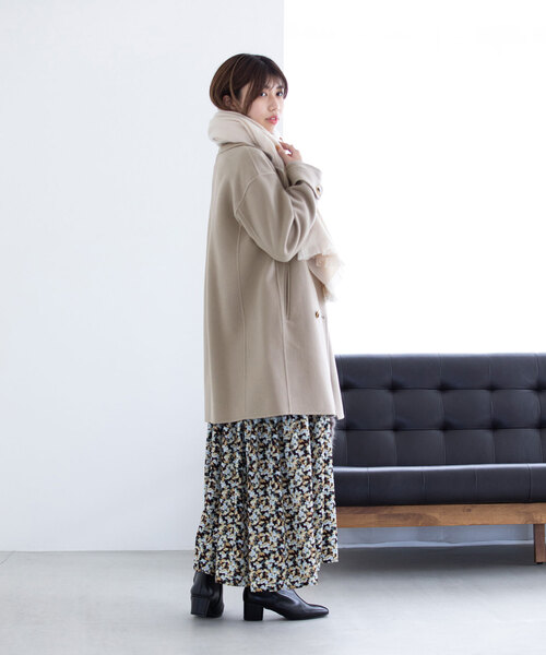 La TOTALITE（ラトータリテ）の「ウールナイロン リバーPコート（ピーコート・レディース・ブラック系その他/ネイビー/ベージュ系その他・FREE）」の8枚目の写真