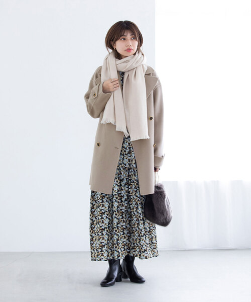 La TOTALITE（ラトータリテ）の「ウールナイロン リバーPコート（ピーコート・レディース・ブラック系その他/ネイビー/ベージュ系その他・FREE）」の11枚目の写真