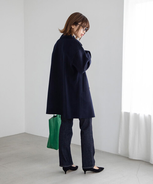 La TOTALITE（ラトータリテ）の「ウールナイロン リバーPコート（ピーコート・レディース・ブラック系その他/ネイビー/ベージュ系その他・FREE）」の14枚目の写真