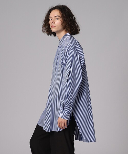 tk.TAKEO KIKUCHI（ティーケータケオキクチ）の「◆インバーテッドスリーブバックボタンシャツ（シャツ/ブラウス・メンズ・ブラック/オフホワイト/ブラック系2/ブルー系2・88/66）」の10枚目の写真