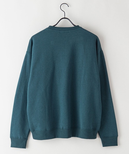Blue Standard (ブルースタンダード)の「【BLUE STANDARD/ブルースタンダード】11oz 裏起毛 カレッジ ベースボール 刺繍 ワッペン クルー トレーナー スウェット(スウェット・メンズ・ブラック/ダークブルー/ホワイト/杢グレー/ダークグリーン・MEDIUM/X-LARGE/LARGE)」の14枚目の写真