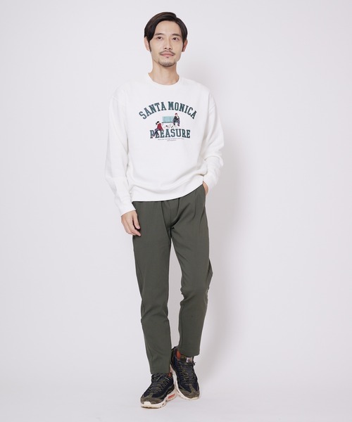 Blue Standard (ブルースタンダード)の「【BLUE STANDARD/ブルースタンダード】11oz 裏起毛 カレッジ ベースボール 刺繍 ワッペン クルー トレーナー スウェット(スウェット・メンズ・ブラック/ダークブルー/ホワイト/杢グレー/ダークグリーン・MEDIUM/X-LARGE/LARGE)」の15枚目の写真