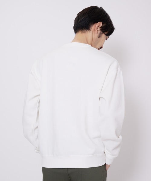 Blue Standard (ブルースタンダード)の「【BLUE STANDARD/ブルースタンダード】11oz 裏起毛 カレッジ ベースボール 刺繍 ワッペン クルー トレーナー スウェット(スウェット・メンズ・ブラック/ダークブルー/ホワイト/杢グレー/ダークグリーン・MEDIUM/X-LARGE/LARGE)」の22枚目の写真