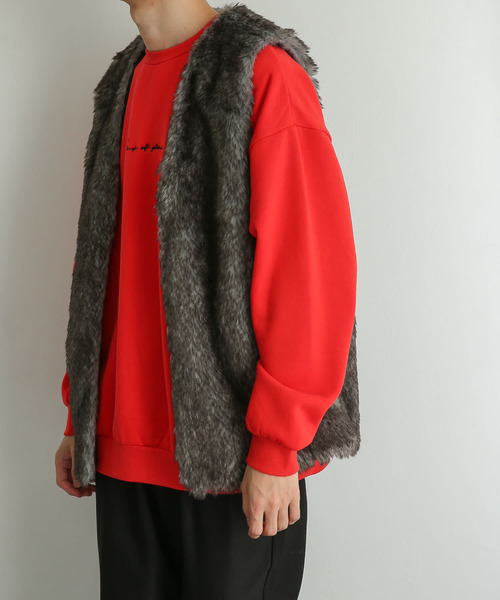 SENSE OF PLACE by URBAN RESEARCH(センスオブプレイスバイアーバンリサーチ)の「『ユニセックス』フェイクファーベスト(ベスト・メンズ・ブラウン/ブラック・ONE)」の19枚目の写真