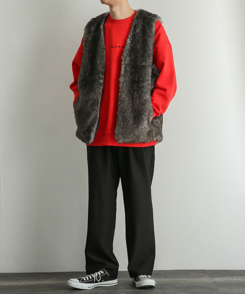 SENSE OF PLACE by URBAN RESEARCH(センスオブプレイスバイアーバンリサーチ)の「『ユニセックス』フェイクファーベスト(ベスト・メンズ・ブラウン/ブラック・ONE)」の9枚目の写真