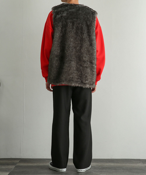 SENSE OF PLACE by URBAN RESEARCH(センスオブプレイスバイアーバンリサーチ)の「『ユニセックス』フェイクファーベスト(ベスト・メンズ・ブラウン/ブラック・ONE)」の6枚目の写真