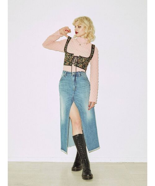 jouetie(ジュエティ)の「レースアップ2WAYコルセット(サスペンダー・レディース・アイボリー/ブラック・MEDIUM)」の10枚目の写真