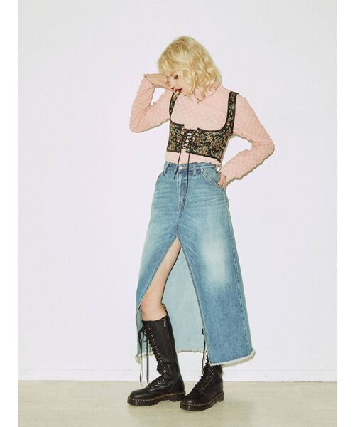 jouetie(ジュエティ)の「レースアップ2WAYコルセット(サスペンダー・レディース・アイボリー/ブラック・MEDIUM)」の11枚目の写真