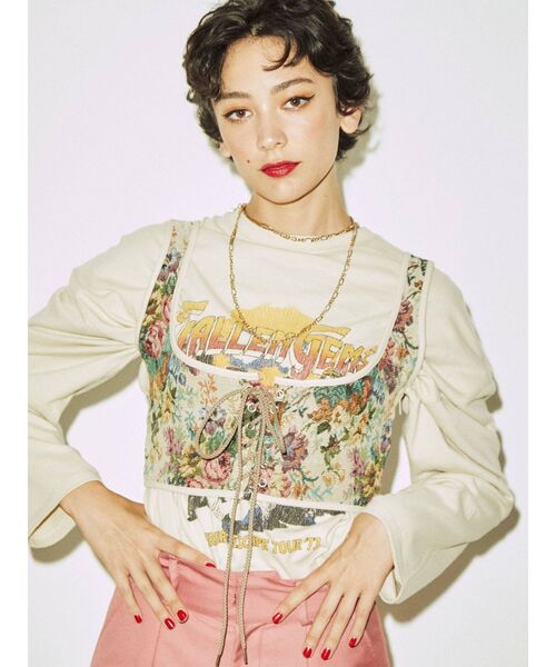 jouetie(ジュエティ)の「レースアップ2WAYコルセット(サスペンダー・レディース・アイボリー/ブラック・MEDIUM)」の13枚目の写真