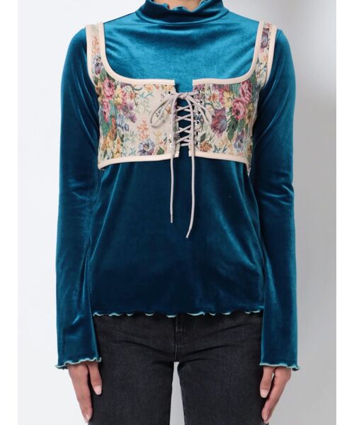 jouetie(ジュエティ)の「レースアップ2WAYコルセット(サスペンダー・レディース・アイボリー/ブラック・MEDIUM)」の21枚目の写真