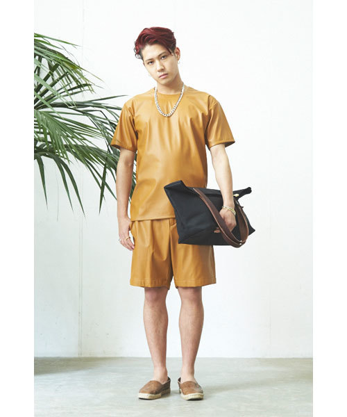 603（ロクマルサン）の「603 PVCバックZIPカットソー（Tシャツ/カットソー・メンズ・ホワイト/ブラック/ライトブラウン・FREE）」の5枚目の写真