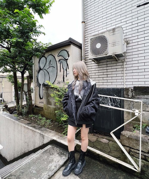 Figments（フィグメンツ）の「フェイクスエードMA-1（MA-1・レディース・ブラック/カーキ/グレー・FREE）」の15枚目の写真