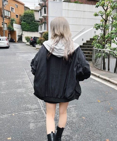 Figments（フィグメンツ）の「フェイクスエードMA-1（MA-1・レディース・ブラック/カーキ/グレー・FREE）」の16枚目の写真