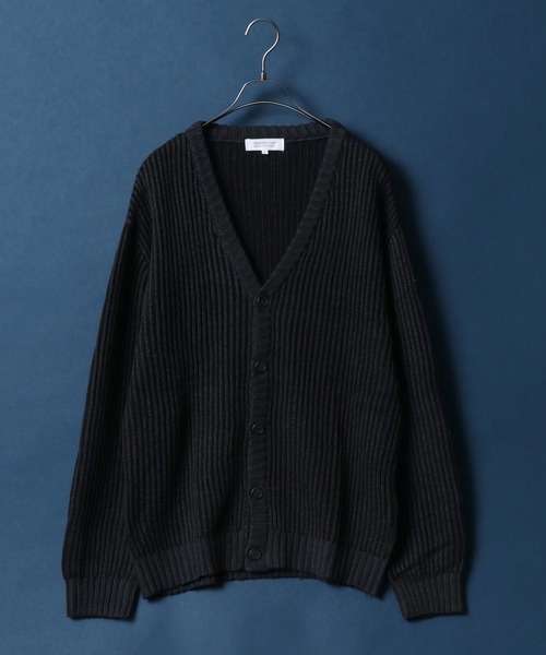ANPAS(アンパス)の「Stripe Pattern Knit Cardigan/ストライプ ルーズニットカーディガン(カーディガン/ボレロ・メンズ・ブラック/ダークグリーン/グレイッシュベージュ・LL/M/L)」の4枚目の写真