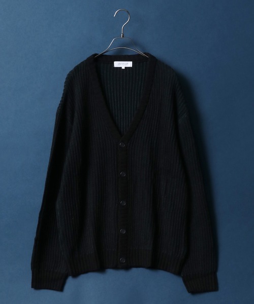 ANPAS(アンパス)の「Stripe Pattern Knit Cardigan/ストライプ ルーズニットカーディガン(カーディガン/ボレロ・メンズ・ブラック/ダークグリーン/グレイッシュベージュ・LL/M/L)」の8枚目の写真