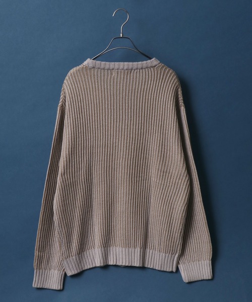 ANPAS(アンパス)の「Stripe Pattern Knit Cardigan/ストライプ ルーズニットカーディガン(カーディガン/ボレロ・メンズ・ブラック/ダークグリーン/グレイッシュベージュ・LL/M/L)」の7枚目の写真